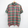 ラルフローレン 90s 半袖ポロシャツ ワンポイントロゴ グリーンチェック XL | 古着