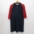 ノーティカ 半袖ハーフジップポロシャツ コンペティション ネイビー XL | 古着