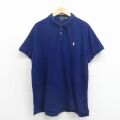 ラルフローレン 半袖ポロシャツ ワンポイントロゴ ネイビー XL | 古着