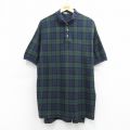 ラルフローレン 90s 半袖ポロシャツ ワンポイントロゴ ネイビータータンチェック メンズXL相当 | 古着