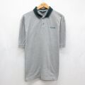 XL★古着 ランズエンド 半袖 ブランド ポロ シャツ メンズ 90年代 90s Rowbit 鹿の子 コットン グレー 霜降り 26jun18