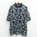トミーヒルフィガー 90s 半袖ポロシャツ ネイビー メンズXL相当 | 古着