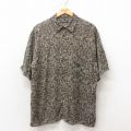 XL★古着 ピューリタン 半袖 ハワイアン シャツ メンズ 00年代 00s レーヨン 茶 ブラウン 25jun09 中古 アロハ トップス