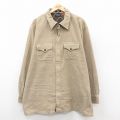 【20%OFF】XL★古着 ノーティカ 長袖 ブランド シャツ ジャケット メンズ コーデュロイ コットン ベージュ 25nov15