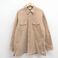XL★古着 セントジョンズベイ 長袖 コーデュロイ シャツ ジャケット メンズ 80年代 80s ベージュ 26mar11