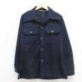 M★古着 リーバイス Levis パナテラ 長袖 シャツ ジャケット メンズ 70年代 70s 紺【spe】 26mar11