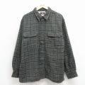 XL★古着 ルート66 長袖 シャツ ジャケット メンズ 00年代 00s 濃緑他 チェック 内側サーマル 26apr03