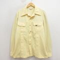 L★古着 リー Lee 長袖 シャツ ジャケット メンズ 70年代 70s USA製 黄 26apr27