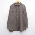 00s 長袖フランネルシャツ グリーンチェック XL | 古着