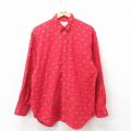ギャップ 90s 長袖フランネルシャツ 鳥 レッド L | 古着