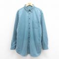 XL★古着 ウールリッチ WOOLRICH 長袖 フランネル シャツ メンズ 90年代 90s 大きいサイズ ロング丈 コットン USA製 薄青緑 25sep05 中古 トップス