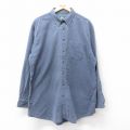XL★古着 ウールリッチ WOOLRICH 長袖 ヘビー フランネル シャツ メンズ 00年代 00s 大きいサイズ ロング丈 コットン ボタンダウン グレー系 25sep09 中古 トップス