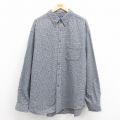 XL★古着 ジェイクルー J.CREW 長袖 フランネル シャツ メンズ 00年代 00s 大きいサイズ コットン ボタンダウン 紺他 ネイビー チェック 【spe】 25sep22 中古 トップス
