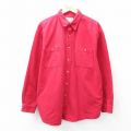 【20%OFF】XL★古着 エディーバウアー 長袖 ヘビー フランネル シャツ メンズ 00年代 00s 大きいサイズ コットン 赤 レッド 25oct03 中古 トップス