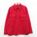 XL★古着 ウールリッチ WOOLRICH 長袖 ヘビー フランネル シャツ メンズ 80年代 80s 大きいサイズ 赤 レッド 25oct09 中古 トップス