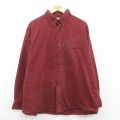 【20%OFF】XL★古着 エルエルビーン LLBEAN 長袖 フランネル シャツ メンズ 80年代 80s 大きいサイズ コットン ボタンダウン USA製 赤他 レッド チェック 25oct09 中古 トップス