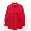 【20%OFF】M★古着 エルエルビーン LLBEAN 長袖 ヘビー フランネル シャツ メンズ 80年代 80s コットン 赤 レッド 25oct28 中古 トップス
