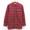 【20%OFF】XL★古着 エルエルビーン LLBEAN 長袖 ヘビー フランネル シャツ メンズ 90年代 90s シャモアクロス コットン エンジ他 チェック 25oct30 中古 トップス