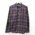 L★古着 ギャップ GAP 長袖 フランネル シャツ メンズ コットン 茶他 チェック 25nov11