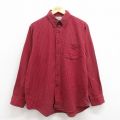XL★古着 エルエルビーン 長袖 フランネル シャツ メンズ 90年代 90s コットン USA製 赤 チェック 25nov12