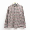 L★古着 ウールリッチ 長袖 フランネル シャツ メンズ コットン ボタンダウン 赤他 チェック 25nov18