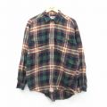 XL★古着 リーバイス Levis 長袖 フランネル シャツ メンズ 00年代 00s コットン 茶他 チェック 25nov20