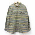 XL★古着 ウールリッチ 長袖 フランネル シャツ メンズ ネイティブ柄 ラグ柄 大きいサイズ ロング丈 コットン グレー系他 25nov27