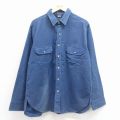 XL★古着 ウールリッチ 長袖 フランネル シャツ メンズ 90年代 90s コットン USA製 紺 25dec06