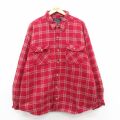 XL★古着 ベーシックエディションズ 長袖 フランネル シャツ メンズ 90年代 90s 大きいサイズ 赤他 チェック 内側キルティング 25dec13