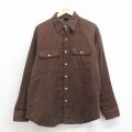 M★古着 モンゴメリーワード 長袖 フランネル シャツ メンズ 80年代 80s こげ茶 内側キルティング 25dec15