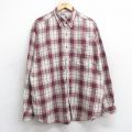 XL★古着 エディーバウアー 長袖 フランネル シャツ メンズ 00年代 00s 大きいサイズ コットン ボタンダウン ベージュ他 チェック 26jan13