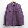 XL★古着 エルエルビーン 長袖 ヘビー フランネル シャツ メンズ 90年代 90s コットン USA製 赤他 チェック 内側フリース【spe】 26jan16