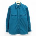 XL★古着 エルエルビーン 長袖 ヘビー フランネル シャツ メンズ 80年代 80s コットン 緑系 26feb04