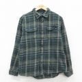 L★古着 ウールリッチ 長袖 ヘビー フランネル シャツ メンズ 緑他 チェック 26feb07