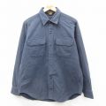 L★古着 ウールリッチ 長袖 ヘビー フランネル シャツ メンズ 00年代 00s グレー系 26feb17
