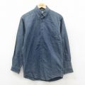M★古着 ウールリッチ 長袖 フランネル シャツ メンズ 00年代 00s コットン USA製 グレー系 26feb17