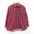 XL★古着 ピューリタン 長袖 フランネル シャツ メンズ 00年代 00s コットン 赤他 チェック 26feb21