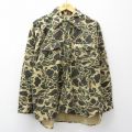 XL★古着 長袖 ビンテージ ハンティング ヘビー フランネル シャツ メンズ 70年代 70s ダックハンターカモ ベージュ他 迷彩【spe】 26mar07