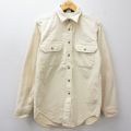 M★古着 ウールリッチ 長袖 ヘビー フランネル シャツ メンズ 90年代 90s ことtン 薄黄 26mar07