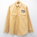 XL★古着 長袖 ヘビー フランネル シャツ メンズ 90年代 90s 鳥 大きいサイズ USA製 黄 26mar30