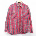XL★古着 セントジョンズベイ 長袖 ヘビー フランネル シャツ メンズ 90年代 90s 大きいサイズ コットン USA製　赤他 チェック【spe】 26mar30