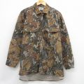 XL★古着 長袖 ヘビー フランネル シャツ メンズ 90年代 90s モッシーオーク 大きいサイズ コットン USA製 茶他 迷彩 26apr01