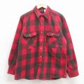 XL★古着 ダコタ 長袖 ヘビー フランネル シャツ メンズ 90年代 90s コットン 赤他 バッファロー チェック 26apr10