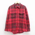 L★古着 ギャップ GAP 長袖 フランネル シャツ メンズ 90年代 90s コットン 赤他 チェック【spe】 26apr15