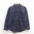 M★古着 ペンドルトン 長袖 ウール シャツ メンズ 80年代 80s ボタンダウン USA製 紺 チェック 26apr15