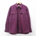 XL★古着 カベラス 長袖 フランネル シャツ メンズ 00年代 00s 大きいサイズ コットン 紫 26apr25