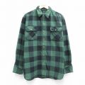 レッドヘッド 00s 長袖フランネルシャツ バッファローチェック グリーン XL | 古着