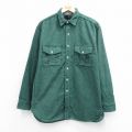 エディーバウアー 90s 長袖フランネルシャツ グリーン L | 古着