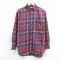 アバクロンビー 90s 長袖フランネルシャツ チェック レッド XL | 古着