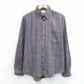 90s 長袖シャツ チェック グレー L | 古着